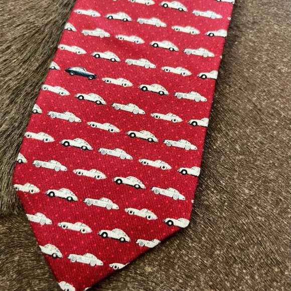 The Outlierman Necktie Car Motif Silk Cars Racing Driving